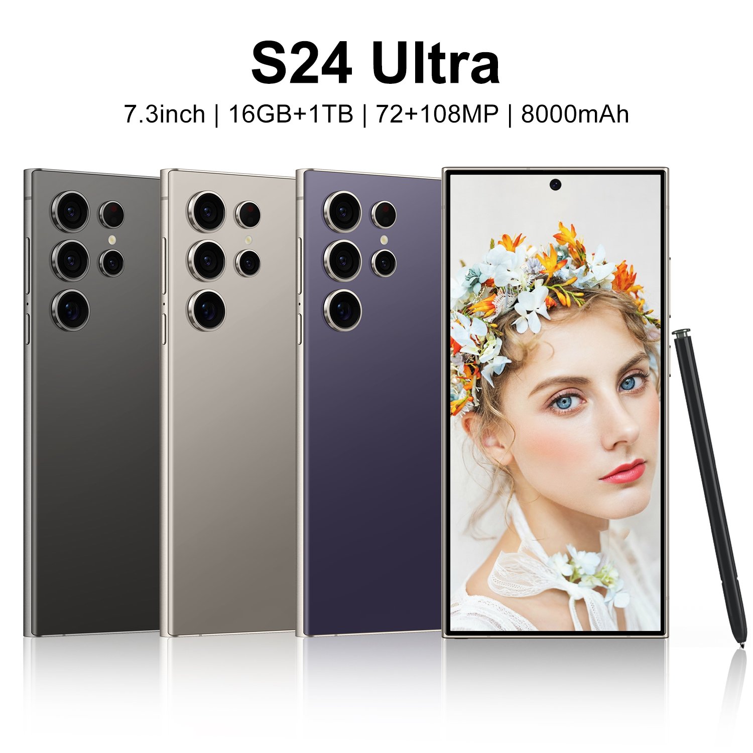 Smartphone s24 ultra phone 4g 16GB+1TB 7.3inch Unlocked dual card 4G 5G Phones Android 13.0 Mobile phones